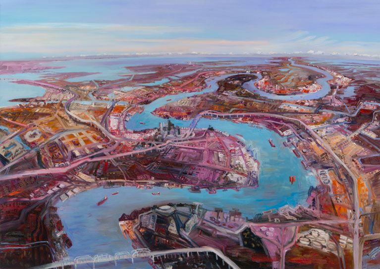 John Hartman: New Orleans From Above, Looking South to Venice, 2013